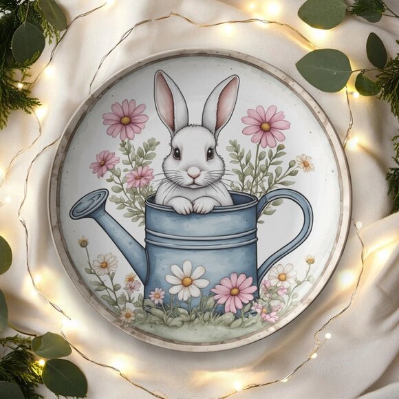 Bunny Dinner Plate – Durable Polymer Spring Tableware (10-inch) - Picture 10 of 10
